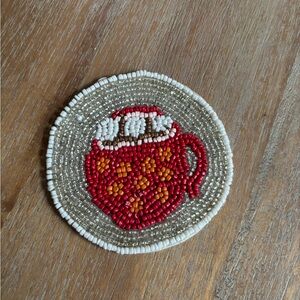 Winter marshmallow coffee/hot chocolate coaster